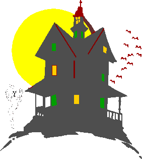 Animated Build a Haunted House Halloween GIFs