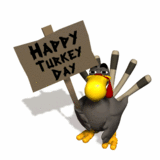 Happy Turkey Day Animation Thanksgiving Holidays Gifgifs